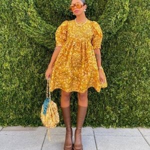 Kika Vargas Yellow Floral Dress